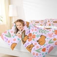 thumbnail image 3 of Erosebridal Capybara Lover Kid Bedding Comforter Set, Palm Leaf Flower Queen Bedding Sets, 7pcs, 3 of 7