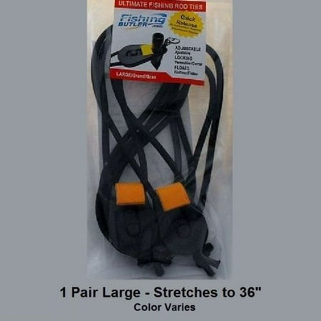 2pk Large FISHING BUTLER - The Ultimate Tie Down, Bungee, Strap - Great for camping, ATVing, Hunting, Hiking,