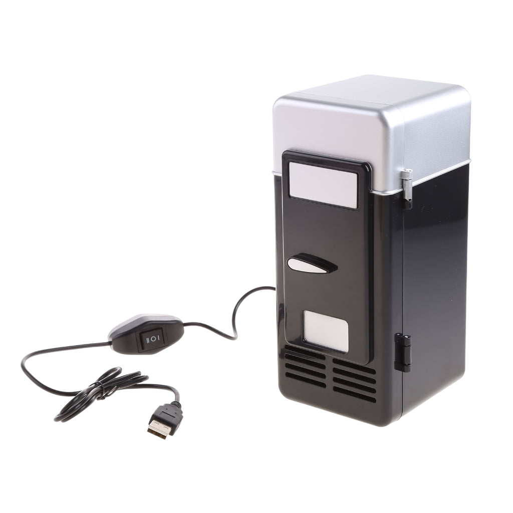 USB Mini Refrigerator with LED Light Fridge Drink Cooler - Walmart.com