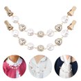 thumbnail image 4 of 2pcs Baroque Pearl Cardigan Clips Sweater Shawl Clips Brooch Pin Collar Clips, 4 of 8