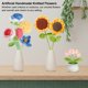 thumbnail image 5 of Uxcell Flores de ganchillo hechas a mano, flores artificiales de 5 cabezas 'No me olvides' con tallo, rosa, 5 of 5