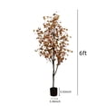 thumbnail image 3 of Huisuilinss 4FT/5FT/6FT Tall Artificial Autumn Eucalyptus Tree, Artificial Fall Eucalyptus Tree,Fake Plant with Pot,Realistic Fall Leaf Autumn Leaves Silk Golden Silver Leaves, 3 of 7