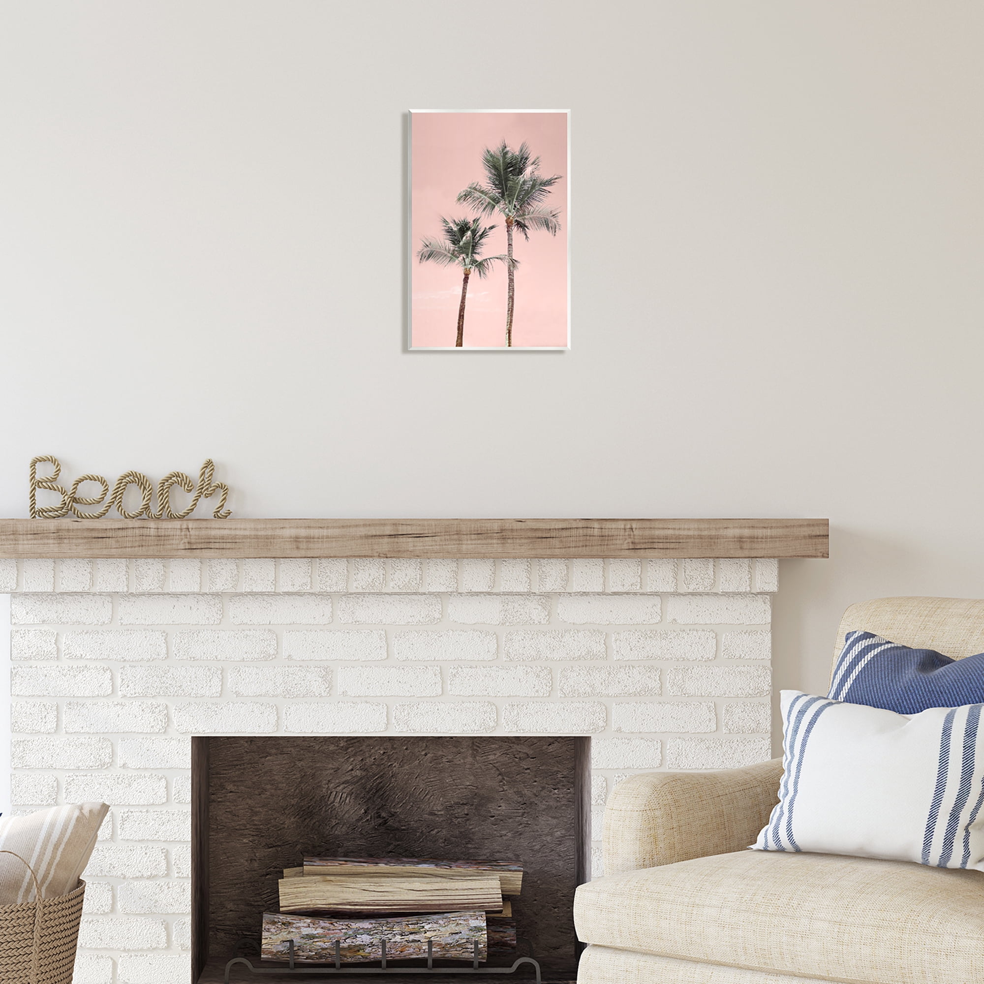 Stupell Industries Pink Summer Palm Trees Botanical & Floral Photography Unframed Art Print Wall Art, 10 x 15