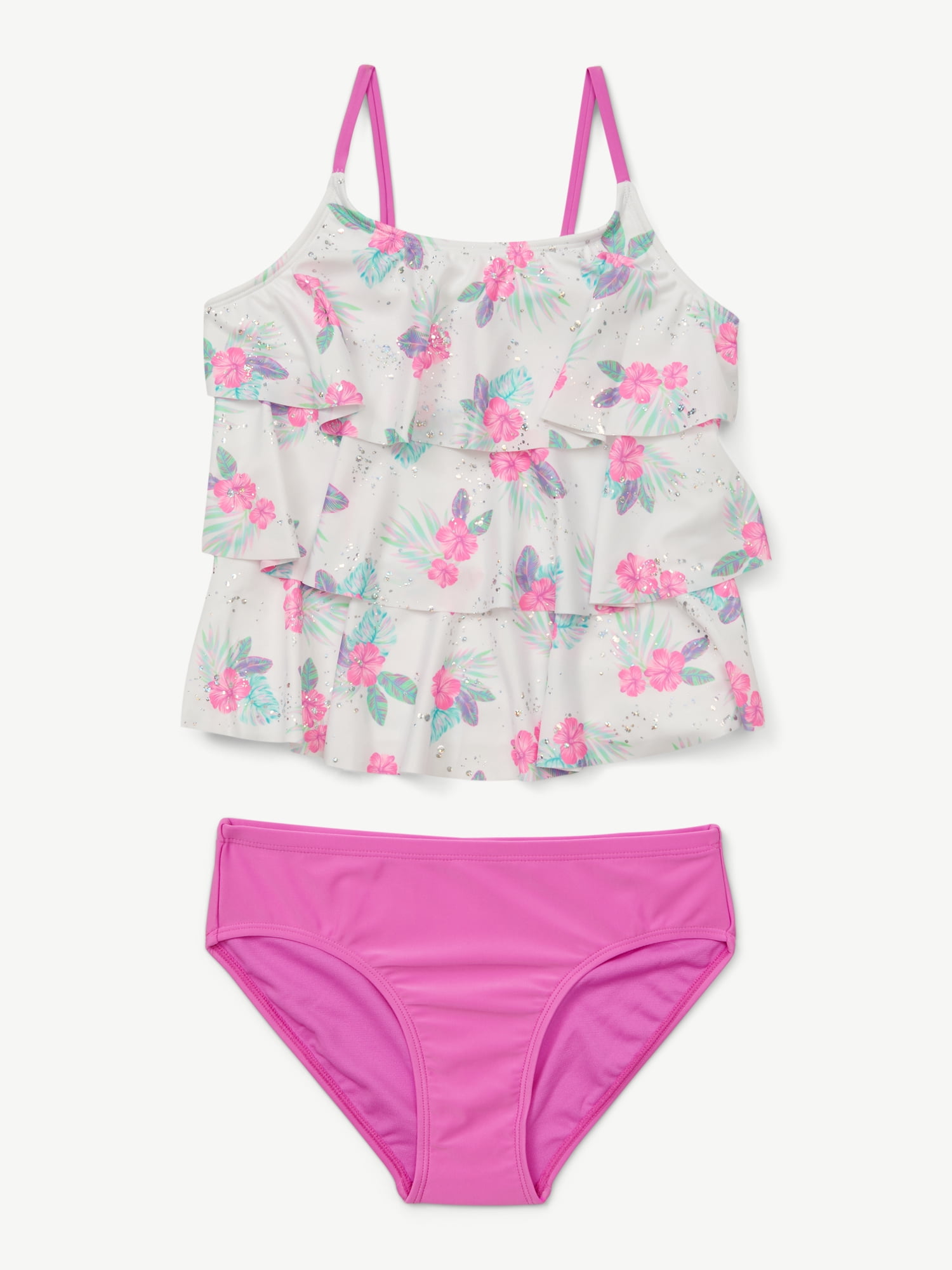 Justice Girls 2 piece Ruffle Tankini Swimsuit, sizes XS-XL