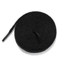1Pair 24 27 36 45 63 72 Inch Flat Shoelaces Replacement for Sneakers Boots Black