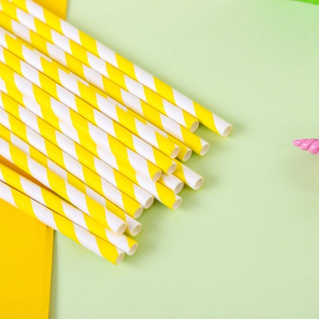 Paper Straw Disposable Environmental Degradable Straw Original Paper Straw Children Food Grade Decoration