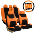 thumbnail image 1 of Car Seat Cover Full Set with Steering Wheel, Belt, & Head Rest Covers 11 Colors, 1 of 6