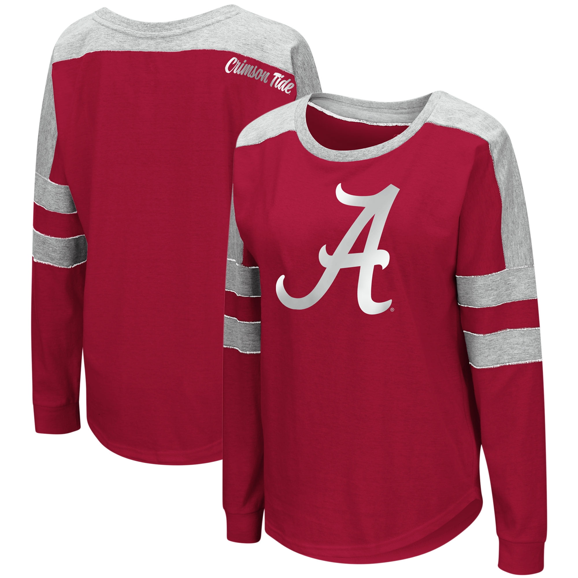 Alabama Crimson Tide Colosseum Women's Trey Dolman Long Sleeve TShirt Crimson