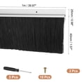 thumbnail image 2 of Uxcell Door Brush Sweeps, H-shape Aluminum Alloy Holder Door Sweep for Bottom of Door Seal Garage Silver 1.57" x 39.37", 2 of 7