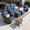 Navy Blue, Brown Wicker, variant on Vcatnet 6 Pieces Outdoor Patio Furniture Wicker High-Back Conversation Set with Swivel Rocking Chairs and Ottoman, Navy Blue