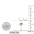 thumbnail image 3 of Dazzlingrock Collection Round Ruby Heart With Cross Pendant for Women with 18 Inch Silver Chain (Color Red, Clarity Highly Included) in 10K Yellow Gold, 3 of 4