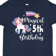 thumbnail image 4 of Inktastic Magical 5th Birthday Rainbow Unicorn with Star Boys or Girls Toddler T-Shirt, 4 of 5