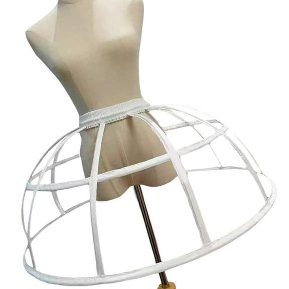Victorian Petticoat Skirt Bustle Pannier White Petticoat Underskirt for LARP