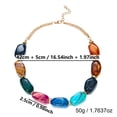 thumbnail image 3 of PISONIC Women Multicolor Irregular Beaded Choker Necklace, Vintage Mixed Color Statement Collar Necklace, 3 of 6