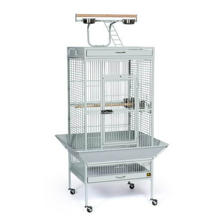 Prevue Pet Products Select Wrought Iron Parrot Bird Cage 24x20x60", Pewter