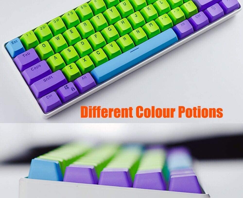 61 Pbt Purple Keycaps For 60 Percent Keyboard Ducky One 2 Mini Keycaps Set Backlit For Cherry Mx And Gateron Switches 60 Mechanical Keyboard Rk61 Apex Pro 2 Anime Joker Walmart Com Walmart Com