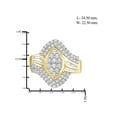 thumbnail image 4 of JewelersClub 14K Gold Plated Silver 1.00 Carat White diamond Ring for Women | Diamonds for Everyday Womens Wear, 4 of 4