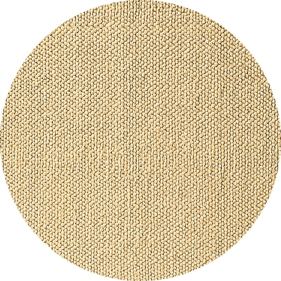 Ahgly Company Indoor Round Solid Brown Modern Area Rugs, 6' Round