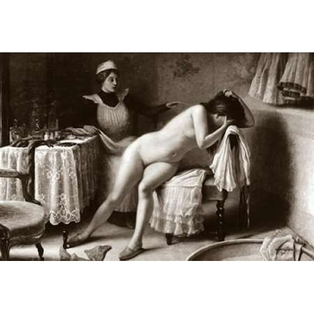 Black And White Vintage Nudes - Crying Nude Poster Print by Vintage Nudes