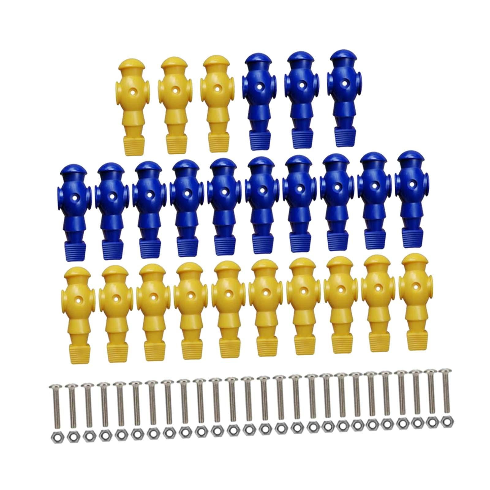 Dualoai 26 Pieces Table Soccer Foosball Men Repair Parts, Entertainment Foosball Blue Yellow