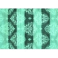 thumbnail image 1 of Ahgly Company Indoor Rectangle Abstract Turquoise Blue Contemporary Area Rugs, 4' x 6', 1 of 4