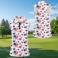 thumbnail image 5 of Aplkyhs Funny Couple Golf Shirts Women Sport Cloth Patriotic USA Flag Heart Moisture Wicking Suitable for Tennis Enthusiasts Machine Washable Soft and Comfortable, 5 of 6