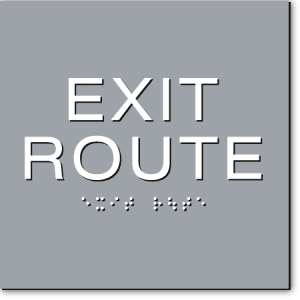 

Exit Route Sign-Gray / White (4 Units)