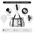 thumbnail image 4 of Fotbe Cute Cat Meadow Sketch Bolsa de Viaje con Estampado, Bolsa de Fin de Semana para Mujer con Compartimento para Zapatos, Bolsa de Gimnasio con Bolsillo Húmedo, 4 of 7