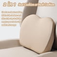 thumbnail image 2 of 2 in 1 Wedge Car Cushions or Lumbar Support for Driving - 3.5 Inches Soft Memory Foam Driver Seat Cushion for Car Truck - Comfort Coccyx Cushion for Tailbone & Back Pain Relief, Black, 2 of 4