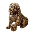 thumbnail image 2 of Mini escultura de león chino de latón, recuerdo de Feng Shui, adorno encantador para té de Kung Fu Bien, 2 of 9