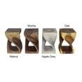 thumbnail image 4 of Haussmann ® Original Wood Twist Stool 10 X 10 X 16 In High Grey Oil - 10" x 10" x 16", 4 of 6