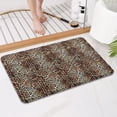 thumbnail image 4 of Brown and Black Leopard Print Bathroom Rugs Mat,Non Slip Microfiber Bathroom Rug,Rubber Backing,Soft Bathroom Mats for Bathroom Floor,Tub and Shower,17x27in(43x68cm), 4 of 5