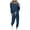 Navy, variant on GILIGEGE Women's Two Piece Outfit Long Sleeve Crewneck Pullover Tops And Long Pants Tracksuit Sweatsuits With Sweatpants Green L