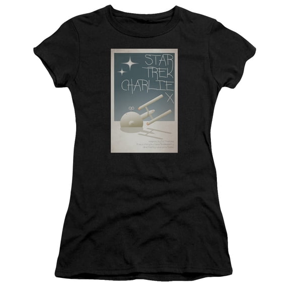 Star Trek Tos Episode 2 Junior Women's Sheer T-Shirt Black