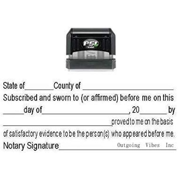 Notary Jurat Stamp 2773