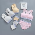 thumbnail image 1 of Young Girls Underwear Set Teenage Clothes Sets Teenager Sport Underwear Training Bra For Girls Teen Bra And Panties Sets 8-15YWhite9 He Qiyong unisex, 1 of 1