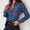 Blue, variant on Graphic Tees for Women T-Shirts – Women's Casual Fashion Solid Color V Button Long Sleeve Shirt Green S