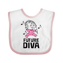Inktastic Future Diva Baby Girl Singer Girls Baby Bib