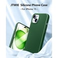 thumbnail image 5 of Compatible with iPhone 15 Case, Liquid Silicone Slim Shockproof Protective Phone Case for iPhone 15 6.1 inch[Microfiber Lining]. (Alpine Green), 5 of 12