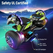 LENOGE Bluetooth Hoverboard, 6.5 300W Powerful Motor Hover Board with LED Lights, 6-10MPH Max Speed Self Balancing Electric Scooter