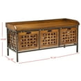 thumbnail image 5 of SAFAVIEH Isaac 3-Drawer Wooden Storage Bench Oak, 5 of 7