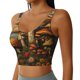 thumbnail image 2 of Balery Vintage Cloud Mushroom Sujetadores deportivos con espalda cruzada para mujer, acolchados, sin costuras, de alto impacto, ideales para yoga, gimnasio, entrenamiento y fitness.-X-Large, 2 of 8