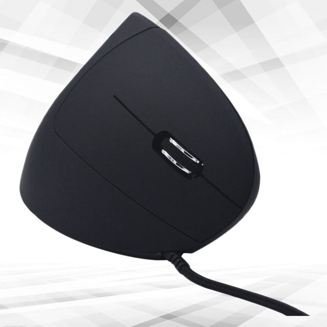 RENACLIPY Gaming Vertical Mouse Black Plastic for Office Work 1Pack
