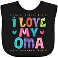 thumbnail image 3 of Inktastic I Love My Oma Granddaughter Girls Baby Bib, 3 of 4