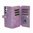 thumbnail image 5 of Jiahe Cover for Samsung Galaxy A13 4G, Mulit-Function Wallet Case,Flip Leather Zipper Card Holder Stand with Adjustable Shoulder Strap Full Body Protection Case Cover, purple, 5 of 7
