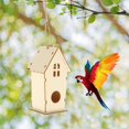 thumbnail image 1 of Casa de pájaros de natural inacabada para jardín exterior, colgante, casa para pájaros, de pájaros, alimentador de pájaros - 1 estilo 1 CUTICAT casas de aves, 1 of 8
