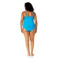 thumbnail image 4 of Women's Plus Size Live In Color Twist Front Underwire Tankini Swim Top, 4 of 6