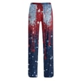 thumbnail image 4 of Women's America 250th Anniversary Comfy Pajama Pants Elastic Drawstring Pajama Pants USA Themed Printed Wide Leg Lounge Long Pj Sleep Trousers with Pockets, 4 of 4