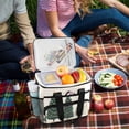thumbnail image 5 of FORMRS Insulated Cooler Bag 24 Cans Capacity Soft Leakproof Lunch Box with Side Pockets, Hand Drawn Christmas, 5 of 7