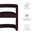 thumbnail image 3 of Winslow Barrel Performance Velvet Dining Chair in Mulberry, 3 of 10